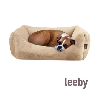 Leeby Cuna Desenfundable Beige para perros